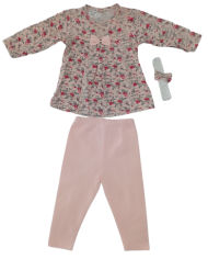 Compleu fetițe cu bentiță 6-12 luni