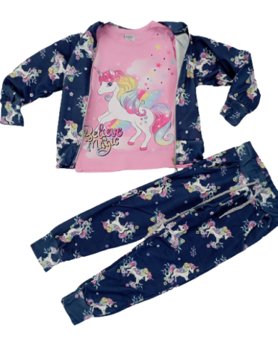 Compleu fete 3 piese UNICORN 3-10 ani