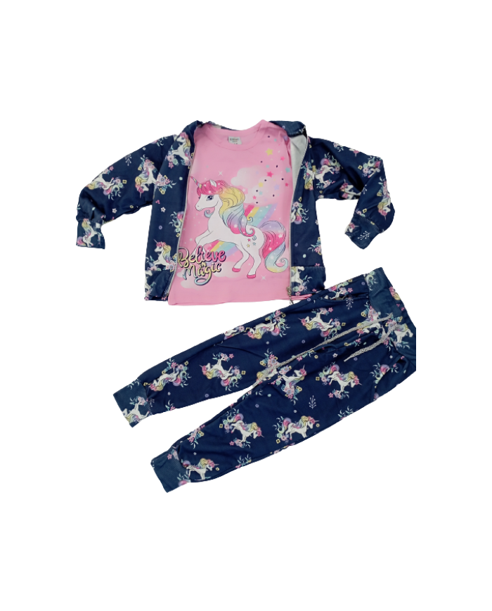 Compleu fete 3 piese UNICORN 3-10 ani