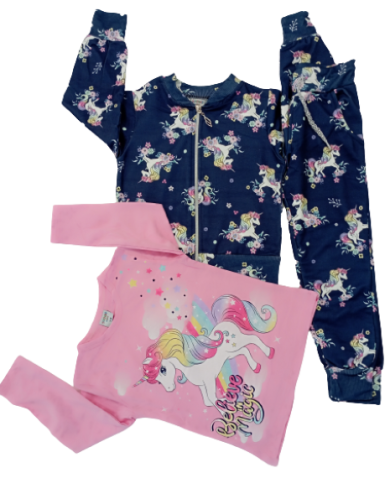 Compleu fete 3 piese UNICORN 3-10 ani