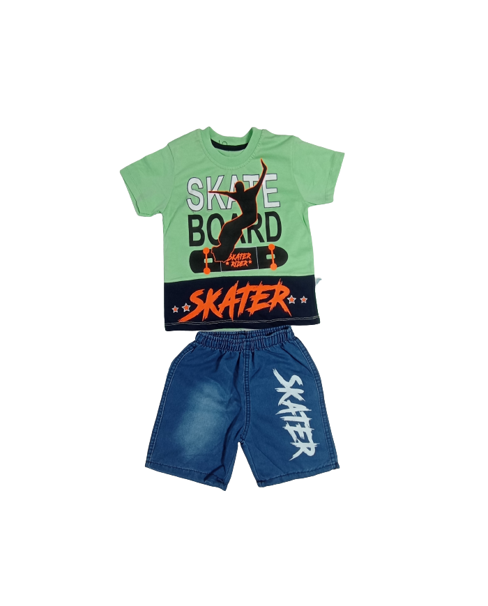 Compleu băieți vară 2 piese SKATER 5-8 ani