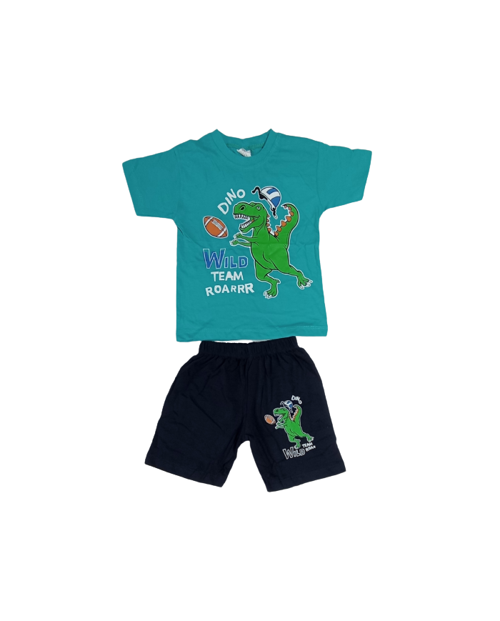 Compleu băieți vară dinozaur 2 piese 3-8 ani