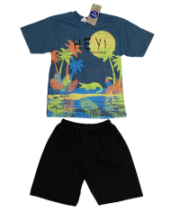 Compleu băieți vară dinozaur 2 piese 3-8 ani