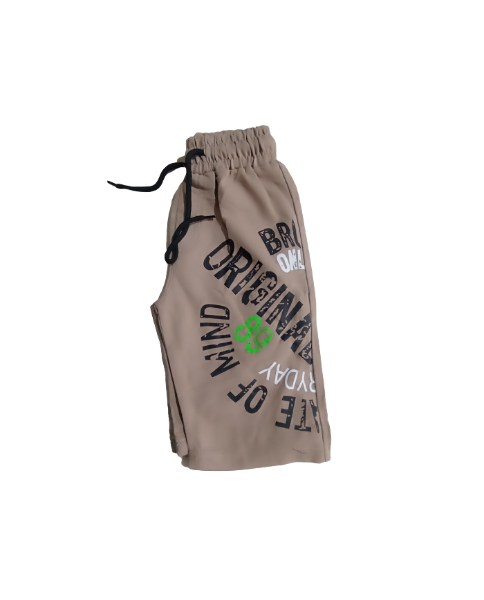 Pantaloni scurti 3/4 băieti bej 5-8 ani