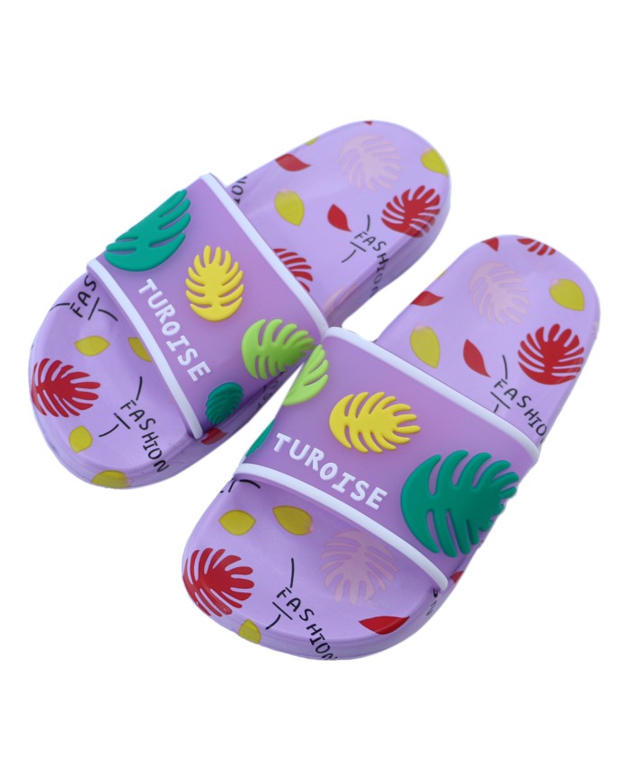 Papuci copii FASHION mov/rosu