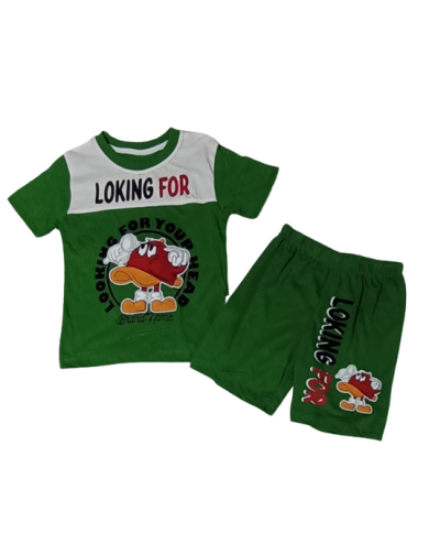 Compleu baieti LOOKING FOR tricou si pantalon scurt 3-6 ani