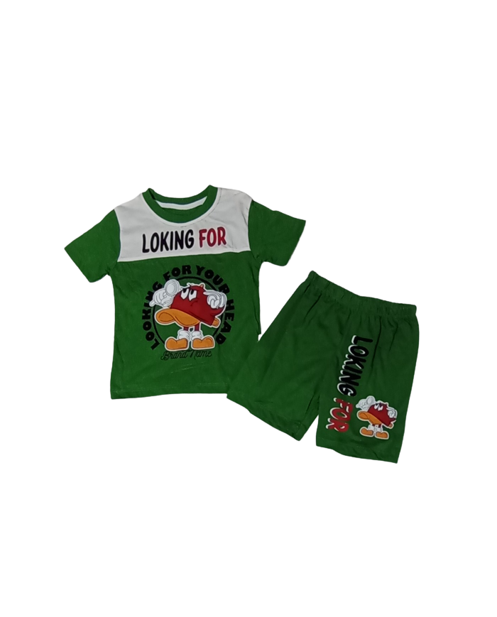 Compleu baieti LOOKING FOR tricou si pantalon scurt 3-6 ani