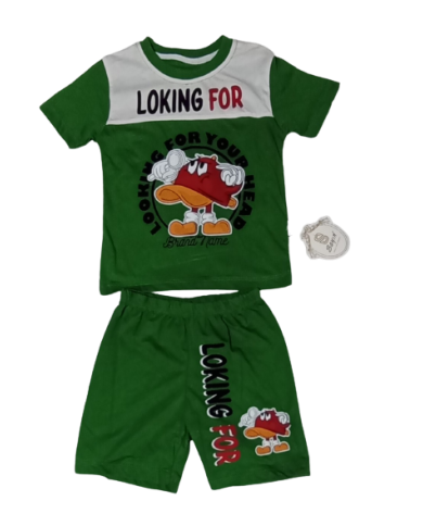 Compleu baieti LOOKING FOR tricou si pantalon scurt 3-6 ani