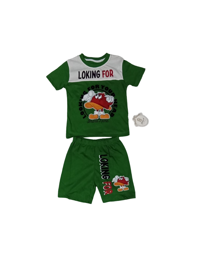 Compleu baieti LOOKING FOR tricou si pantalon scurt 3-6 ani