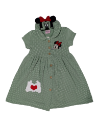 Rochita fete bumbac MINNIE verde 2-5 ani
