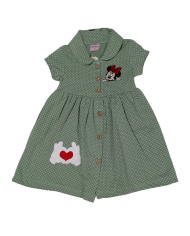 Rochita fete bumbac MINNIE verde 2-5 ani