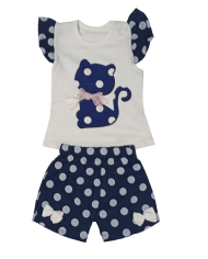 Compleu fetite pisicuta albastru 2-4 ani