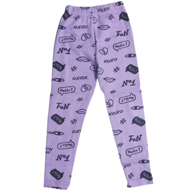 Colanți fete cu imprimeu xoxo