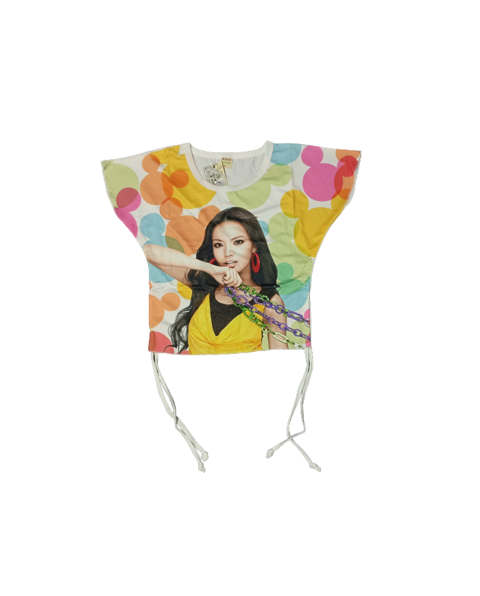 Tricou fete multicolor 6-10 ani