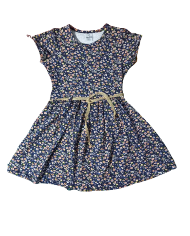 Rochita de vara cu cordon in talie 5-8 ani