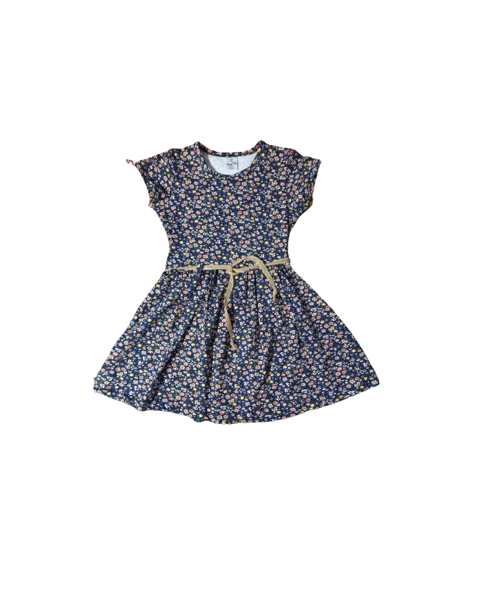 Rochita de vara cu cordon in talie 5-8 ani