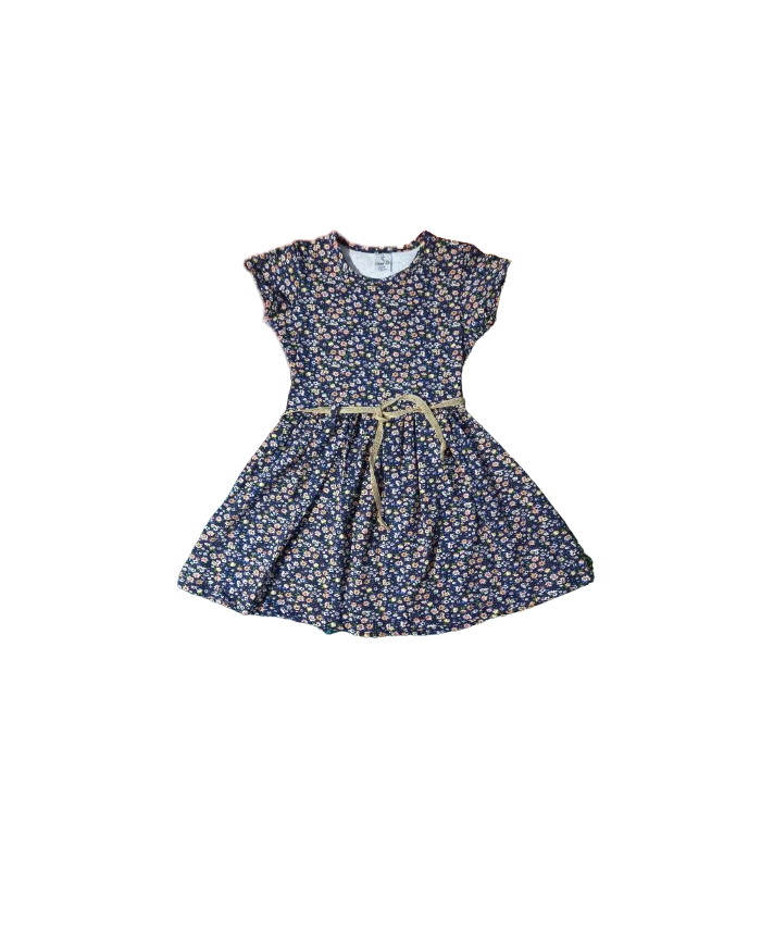 Rochita de vara cu cordon in talie 5-8 ani