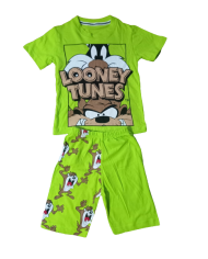 Compleu de vara copii, LOONEY TUNES, galben 3-6 ani