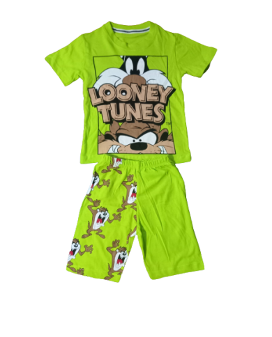 Compleu vara copii LOONEY TUNES, verde 2-5 ani