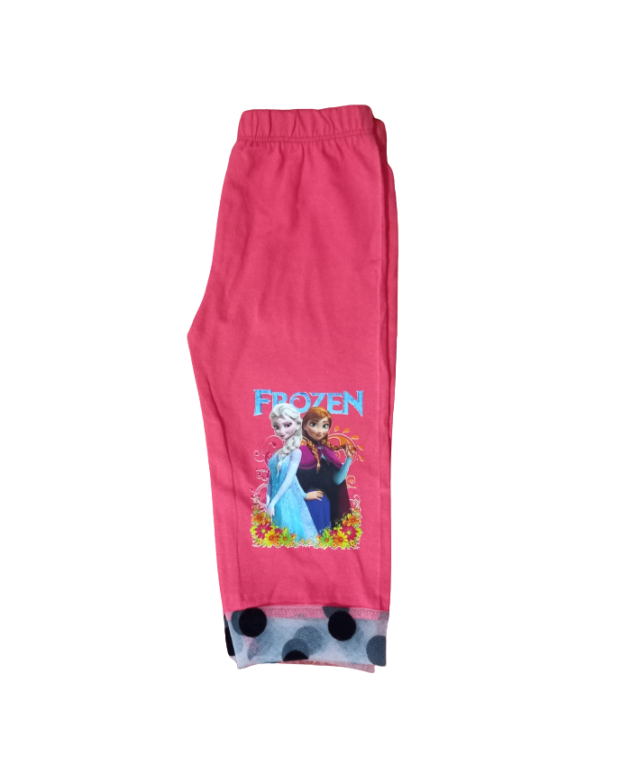 Colanti fete bumbac 3/4 FROZEN, corai, 5-8 ani