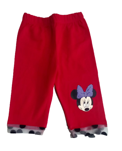 Colanti fete bumbac 3/4 MINNIE, rosu, 2-5 ani