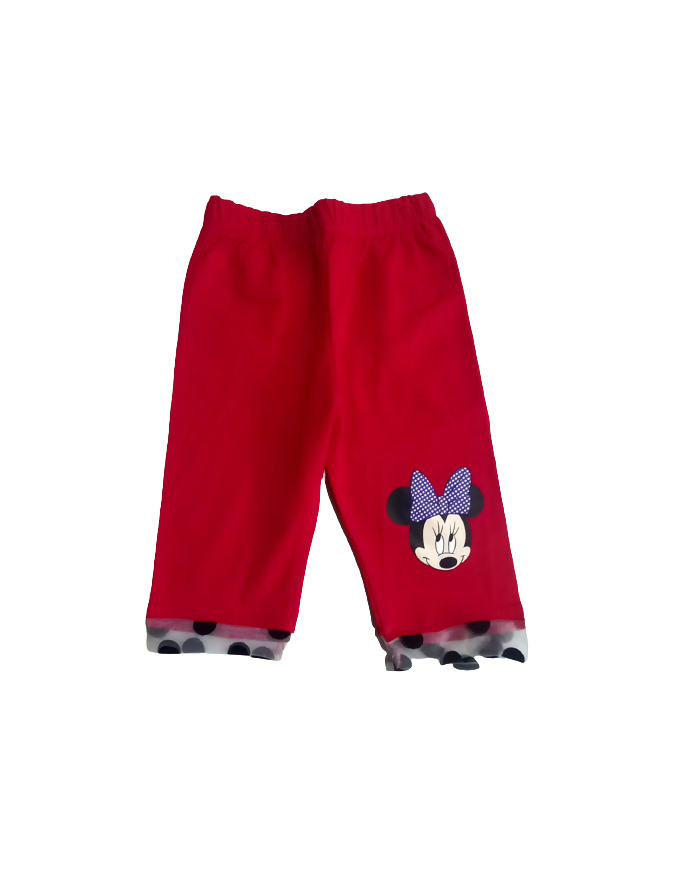Colanti fete bumbac 3/4 MINNIE, rosu, 2-5 ani