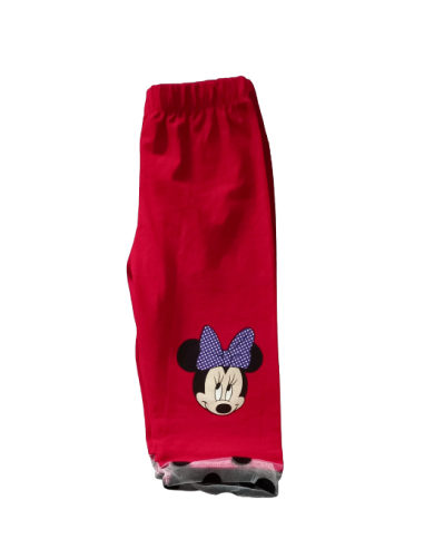 Colanti fete bumbac 3/4 MINNIE, rosu, 2-5 ani