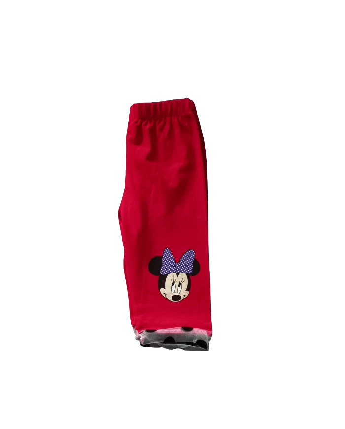 Colanti fete bumbac 3/4 MINNIE, rosu, 2-5 ani