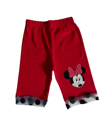 Colanti fete bumbac 3/4 MINNIE, rosu, 2-5 ani