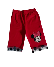 Colanti fete bumbac 3/4 MINNIE, rosu, 2-5 ani