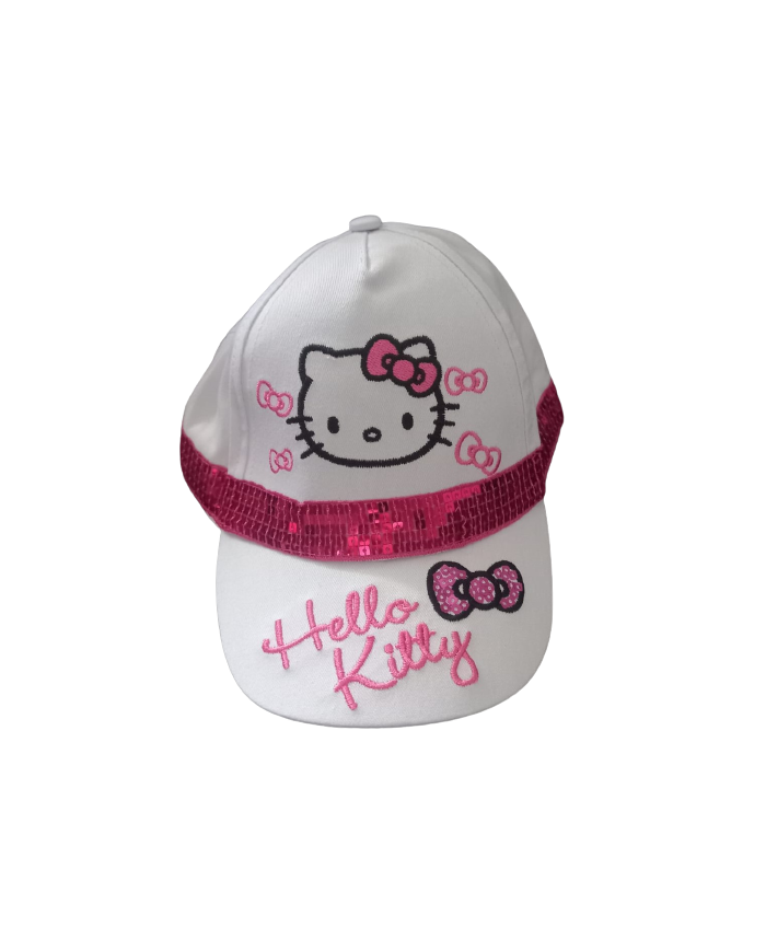 Sapca fetite HELLO KITTY alb 52 cm