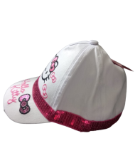 Sapca fetite HELLO KITTY alb 52 cm