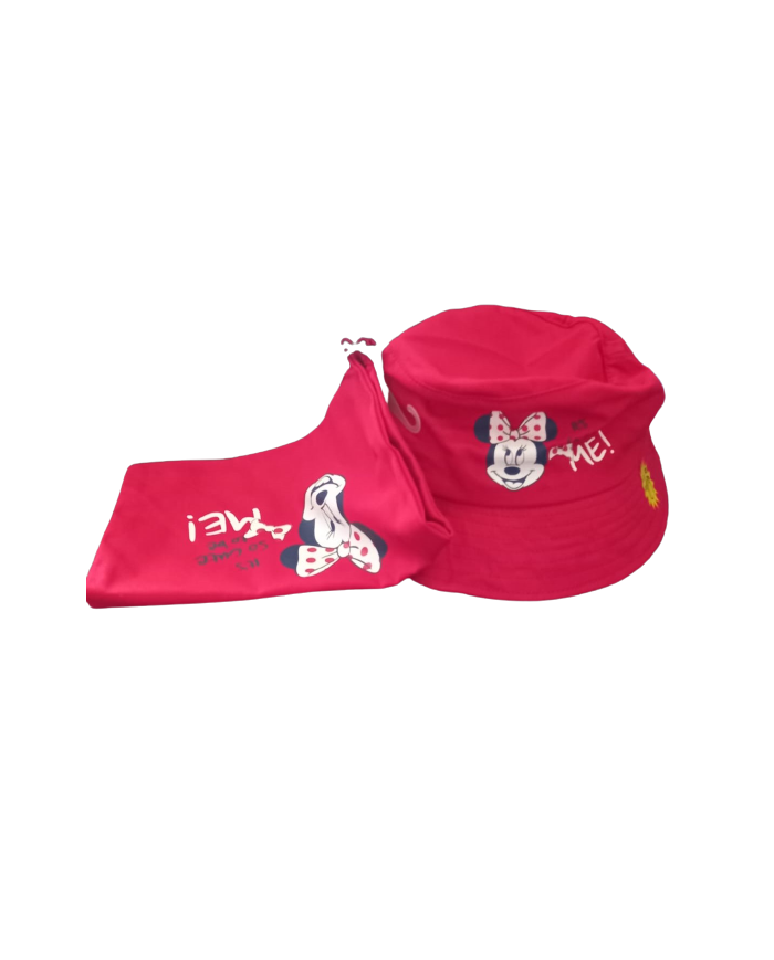 Set fetite MINNIE palarie si rucsac rosu