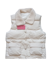 Veste fas pentru fete cu buzunare 5-9 ani, roz, alb și galben