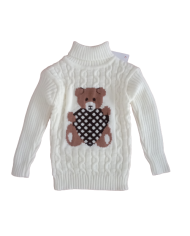 Geaca fete din fas, alb cu imprimeu colorat, captusita, 3-4 ani