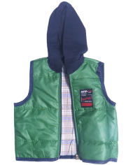 Vestă matlasata cu glugă pentru băieți
