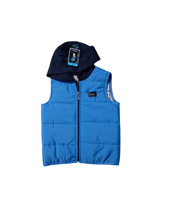 Vesta matlasata cu gluga pentru baieti, 5-7 ani