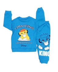 Compleu copii bumbac, LION KING, Disney, albastru 1-4 ani
