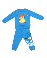 Compleu copii bumbac, LION KING, Disney, albastru 1-4 ani
