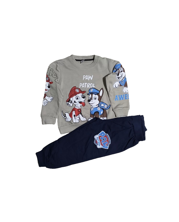 Compleu copii PAW PATROL, bej 3-6 ani