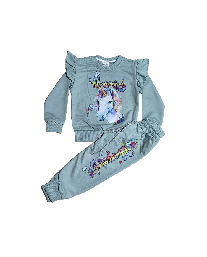 Compleu fete UNICORN, turcoaz 3-10 ani