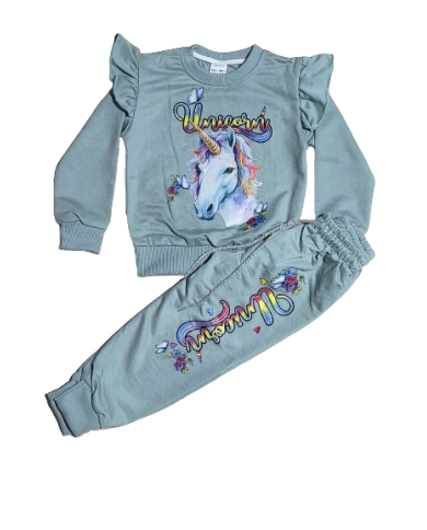 Compleu fete UNICORN, turcoaz 3-10 ani
