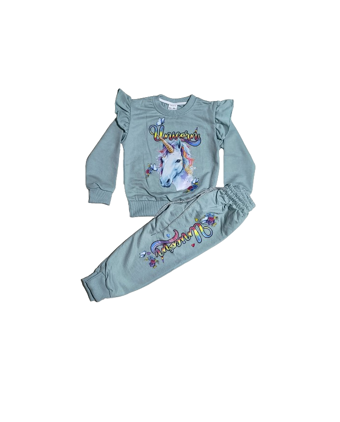 Compleu fete UNICORN, turcoaz 3-10 ani