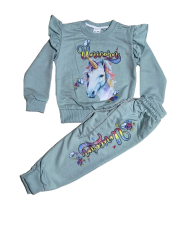 Compleu fete UNICORN, turcoaz 3-10 ani