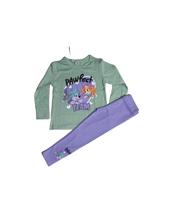 Compleu fete PAW PATROL, 3-10 ani, verde