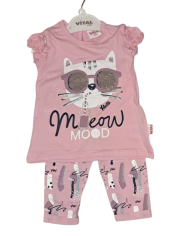 Compleu fetite pisica cu ochelari MOOD, 1-4 ani