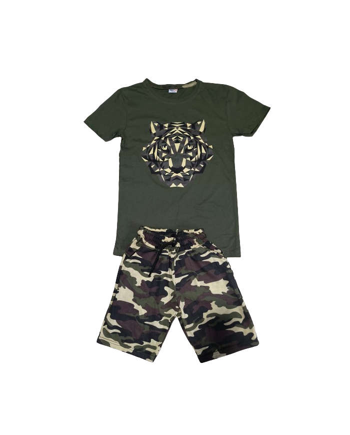 Compleu copii vara, army 2 piese, 7-14 ani