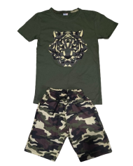 Compleu vara 2 piese pentru baieti, BELIEVE, 5-9 ani
