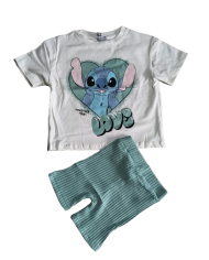 Compleu fete STITCH, roz pudra, 4-8 ani