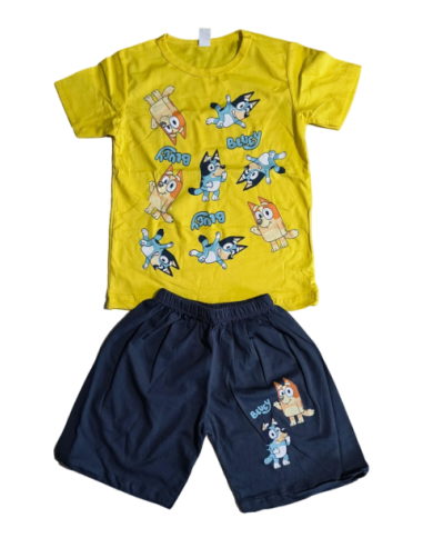 Compleu baieti BLUEY, galben, 4-8 ani